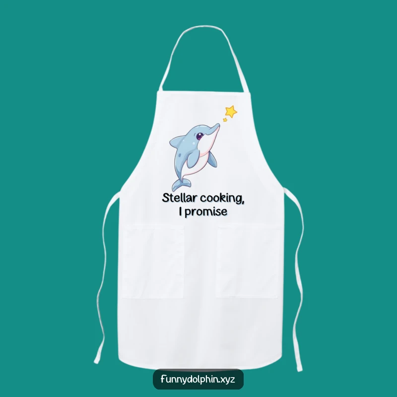 Funny Dolphin Star Gazer Apron: Culinary Curiosity & Humor, A Hilarious Gift