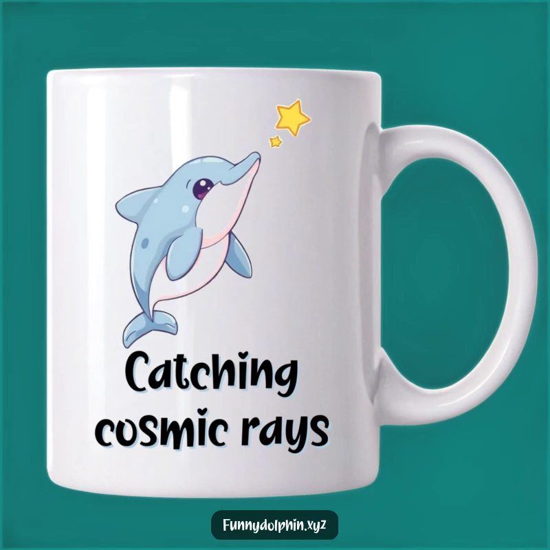 Funny Dolphin Star Gazer Mug: A Curious & Whimsical Gift for Ocean Lovers