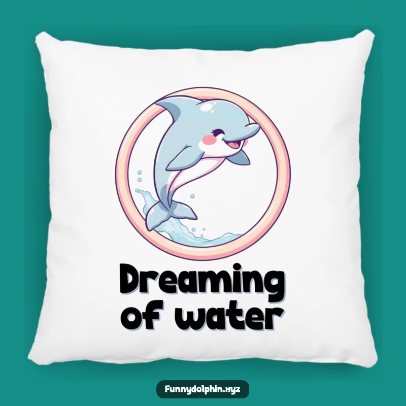 Funny Dolphin Pillow: Cozy Leap Accent, Whimsical & Hilarious Comfort Decor