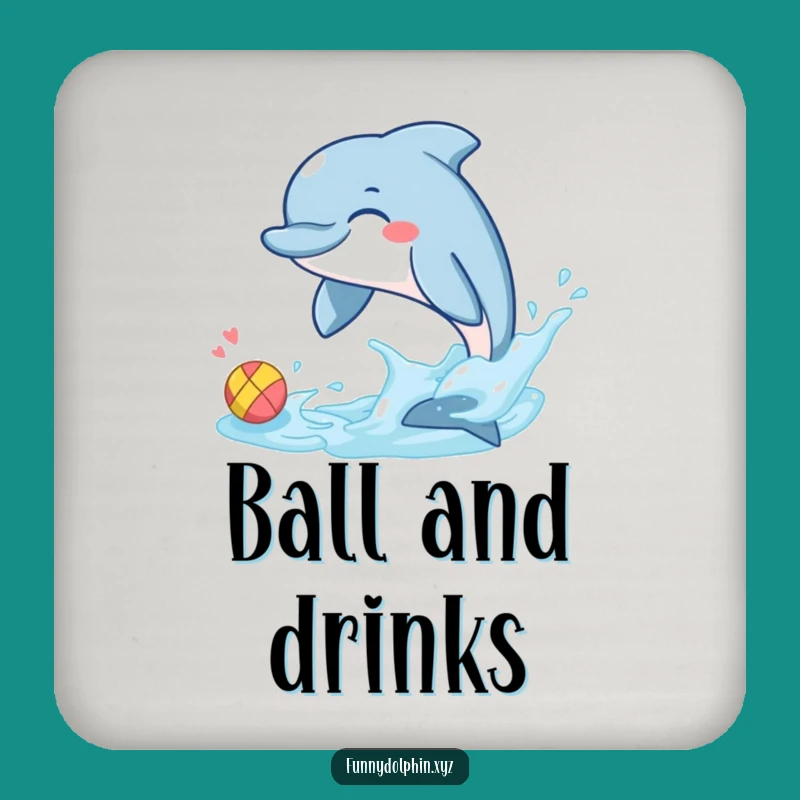 Funny Dolphin Splash Coaster: Giggling Dolphin Protector, Humorous Gift for Tables