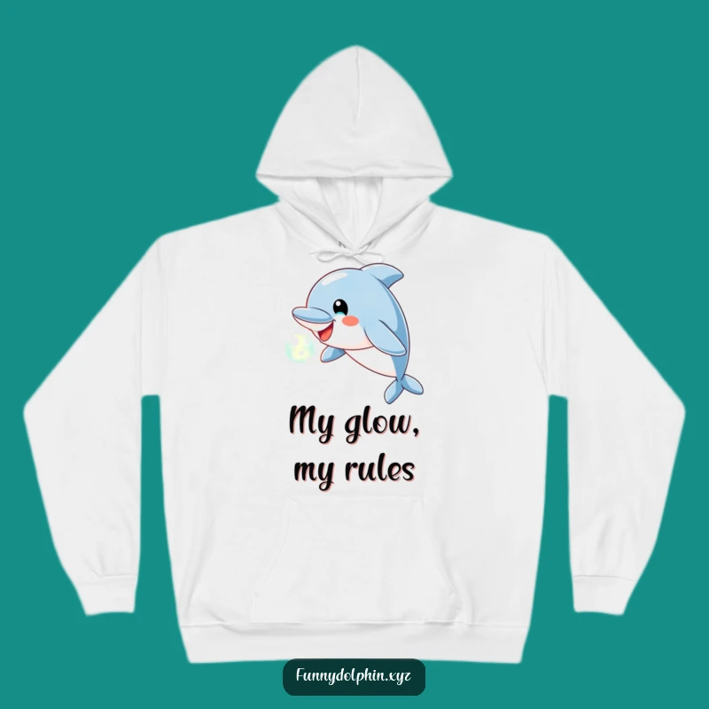 Funny Dolphin Hoodie: Cozy Light Bubble Design, Cheerful & Hilarious Comfort Gift
