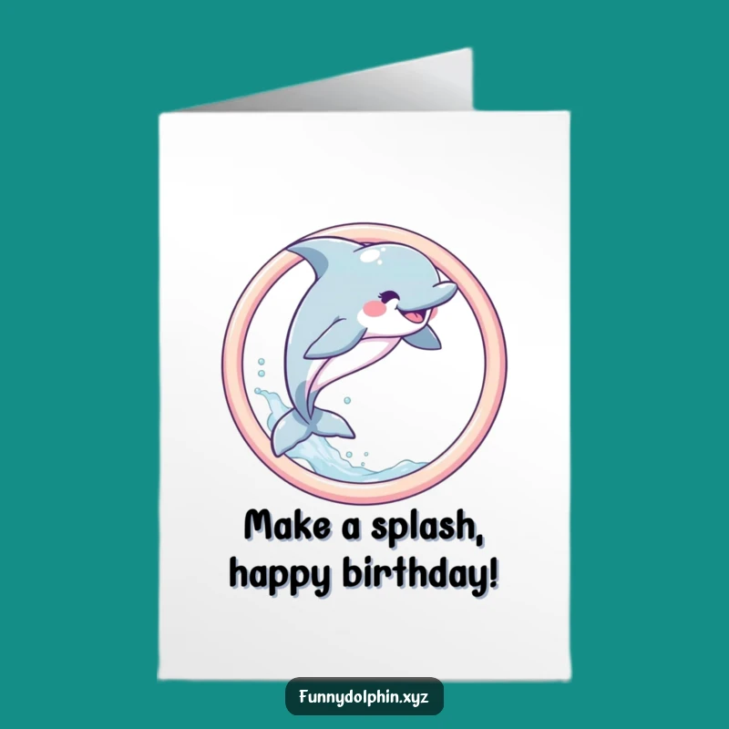 Free Printable Dolphin Birthday Card - Joyful Leap Downloadable Gift