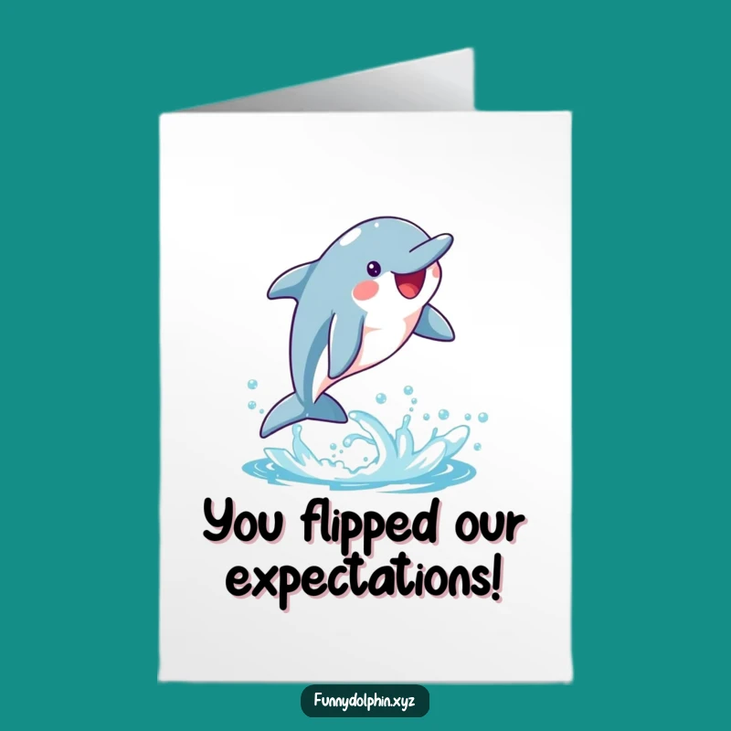 Free Printable Congratulations Card: Dolphin Flip Celebrate, Downloadable Joy for Your Success!