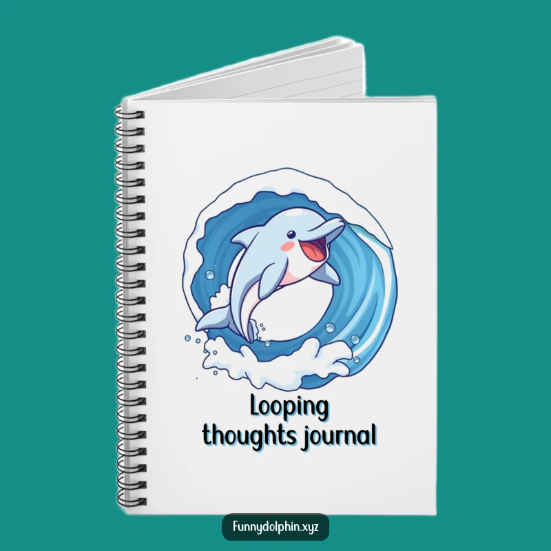 Funny Dolphin Wave Notebook: Joyful Dolphin Journal, Humorous Gift for Ideas