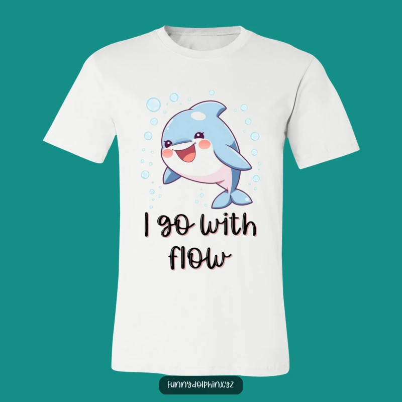 Funny Dolphin Bubble Leap T-Shirt: Playful Round Dolphin, Hilarious Graphic Tee Gift